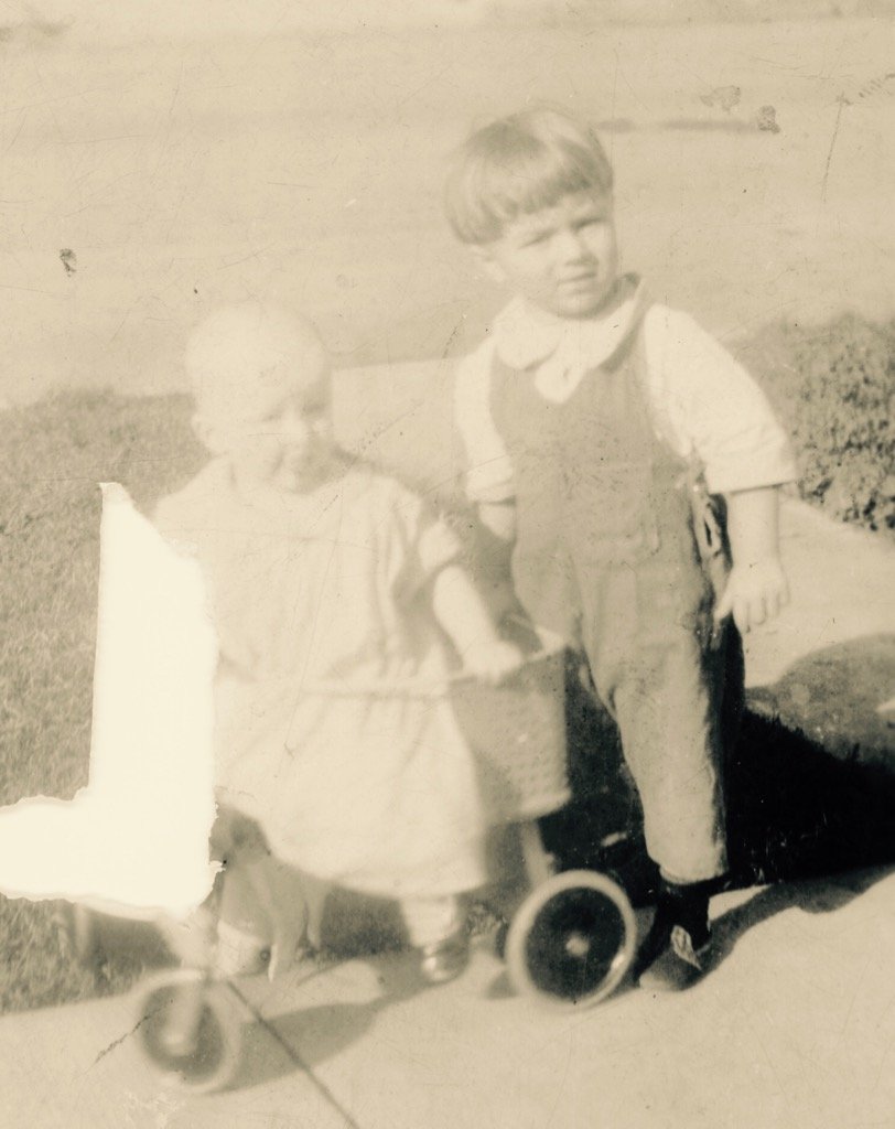 Clifford Anderson, 3 years old (right side). Date: 1927