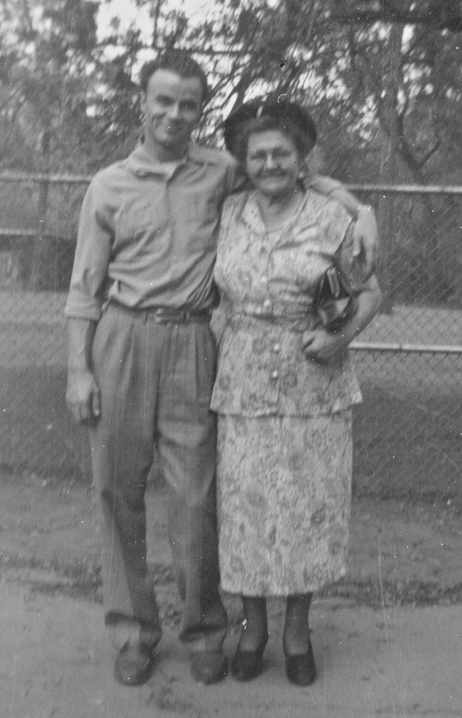 Clifford Anderson and foster mother, Martha Ewell née Weinkauf