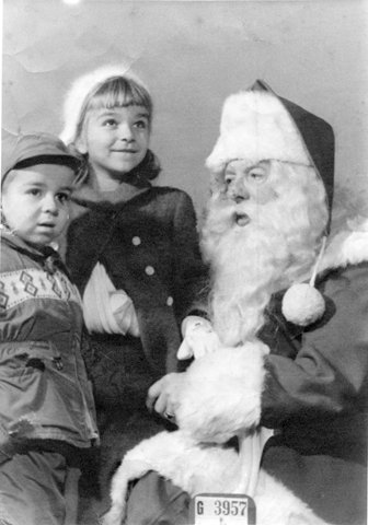 Kathleen and Mark Anderson visit Santa.